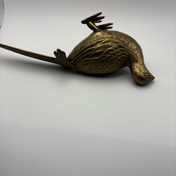 Vintage Brass Pheasant Sculpture 12” - Picture 6 of 7
